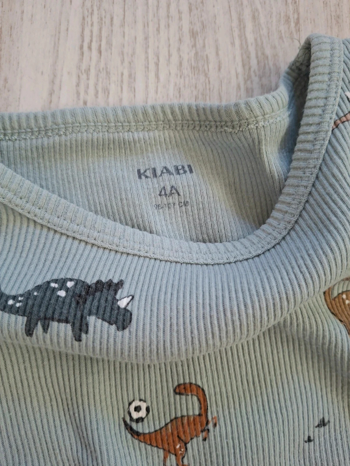 🌙 Lot/conjunto de pijama de 2 piezas para niño azul marino/verde agua acanalado Kiabi – Talla 4 años🌙 – photo 9
